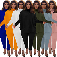 Knitted Plus-Size 2-Piece Lounge Set-Army Green-L-State of Style