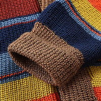 Men's knit cardigan with colour block and geometric pattern – Leandro