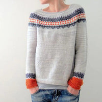 Knitted Sweater for Women - Adeline-Light Grey-S-State of Style