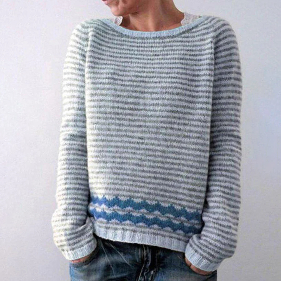 Knitted Sweater for Women - Adeline-Stripe-S-State of Style