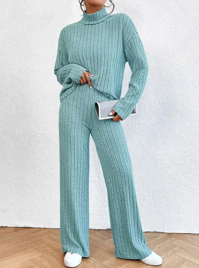 Knitted Women's Outfit - Emma-Sky Blue-S-State of Style