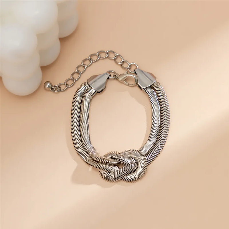 Knotted Snake Chain Bracelet | Elegant Women's Jewellery-GOLD-State of Style