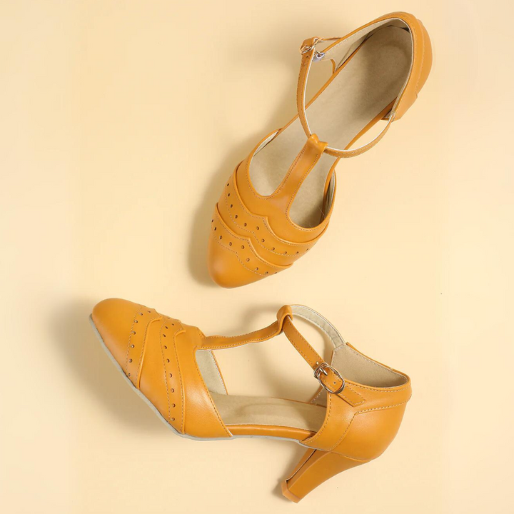 Kyla Leren Schuhe mit Spitzhacken-Schwarz-4-State of Style