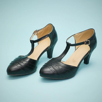 Kyla Leren Schuhe mit Spitzhacken-Schwarz-4-State of Style