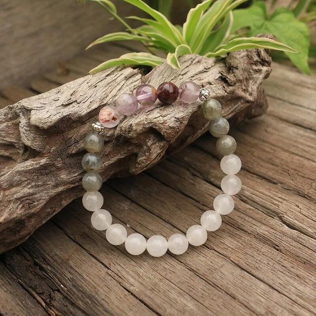 Labradorite, Jade, and Amethyst Mala - Seraphine-Bracelet-State of Style