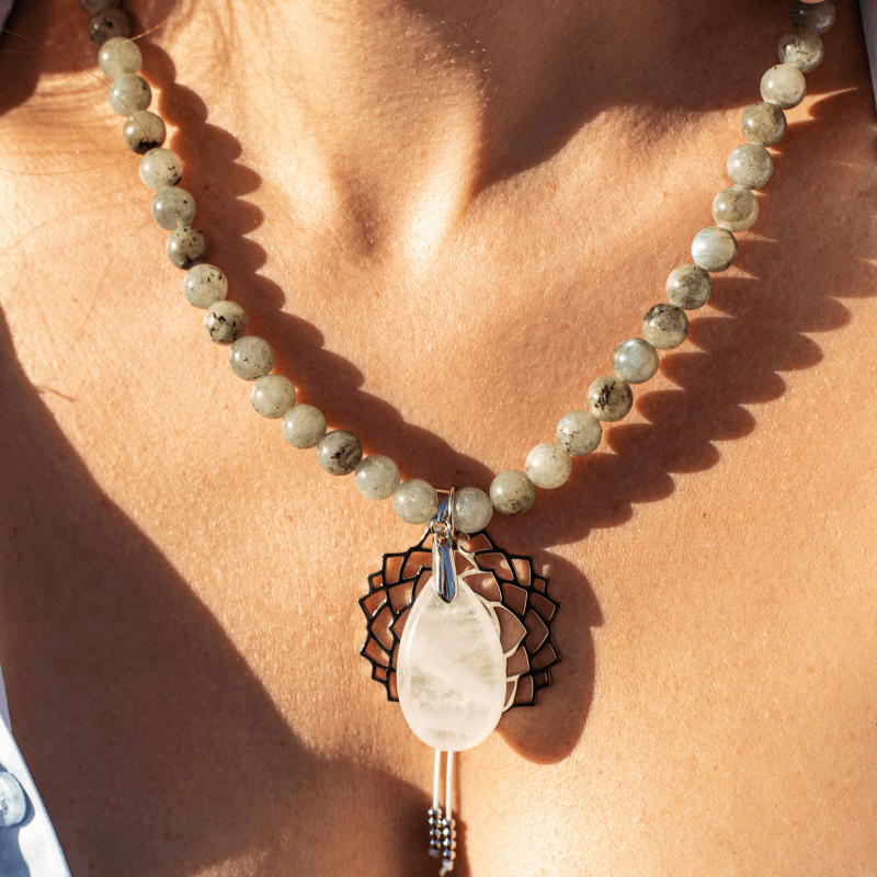 Labradorite, Jade, and Amethyst Mala - Seraphine-Necklace + Bracelet-State of Style