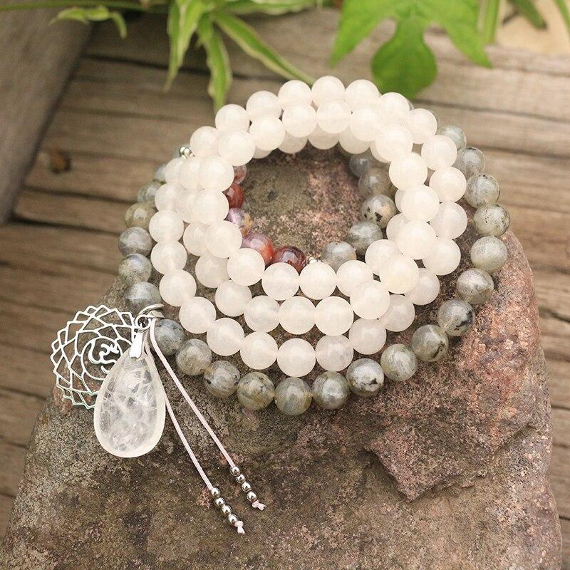 Labradorite, Jade, and Amethyst Mala - Seraphine-Necklace + Bracelet-State of Style