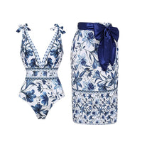 Ladies' beach suit - Mira-Swimsuit + Straight Skirt-S-State of Style