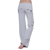 Ladies Bootcut Cargo Pants with Pockets – Isabella-Gray-XS-State of Style