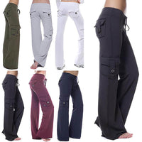 Ladies Bootcut Cargo Pants with Pockets – Isabella-Green-XS-State of Style