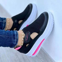 Ladies Breathable Mesh Sneakers – Liana-Black-3-State of Style