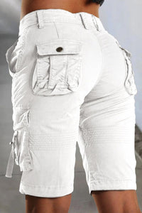 Ladies' Cargo Shorts with Pockets and Comfortable Fit for Summer - Malea-White-XS-State of Style