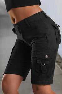 Ladies' Cargo Shorts with Pockets and Comfortable Fit for Summer - Malea-White-XS-State of Style