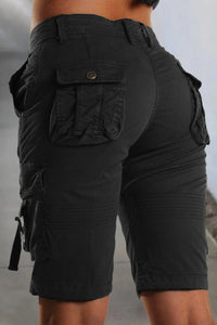 Ladies' Cargo Shorts with Pockets and Comfortable Fit for Summer - Malea-White-XS-State of Style