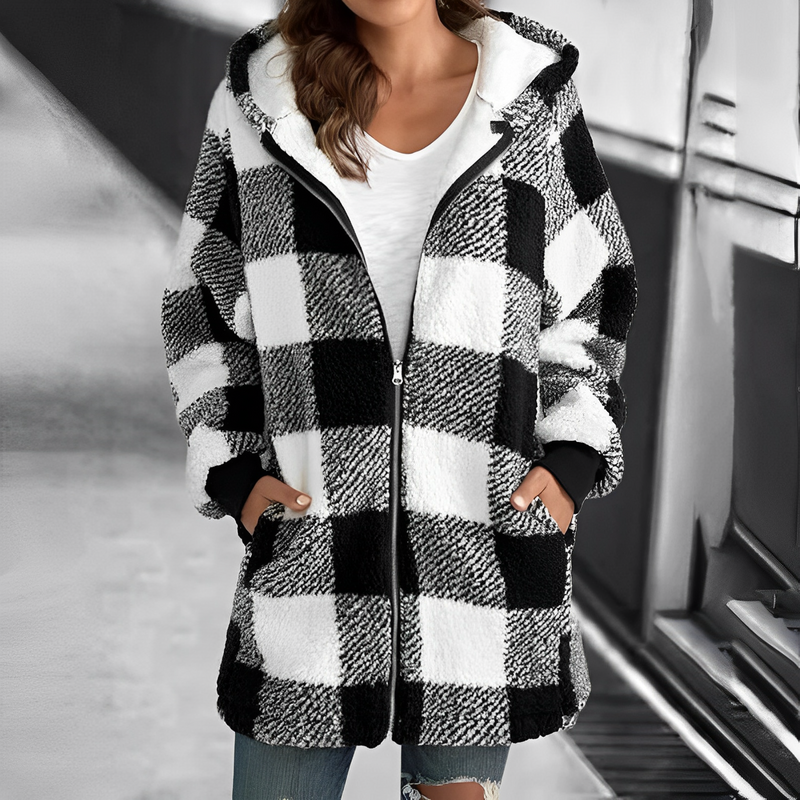 Ladies' Coat with Hood - Camila-Black-S-State of Style