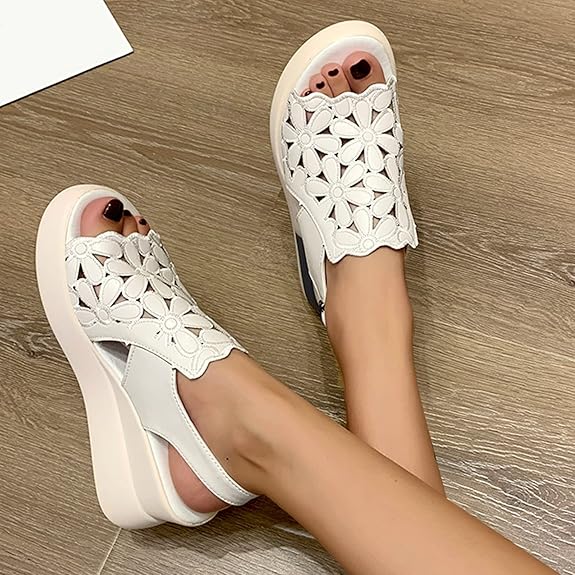 Ladies' Comfort Sandals City Look – Sissy-White-3-State of Style