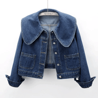 Ladies' denim jacket with sailor collar – Giovanna-S-State of Style
