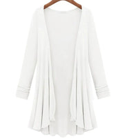 Ladies' knitted cardigan with ruffles – Chiara-White-S-State of Style