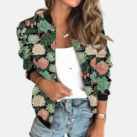 Ladies Retro Bomber Jacket with Print – Zoë-A-XS-State of Style