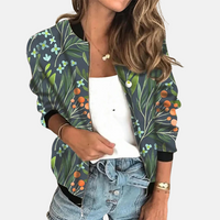 Ladies Retro Bomber Jacket with Print – Zoë-C-XS-State of Style