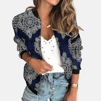 Ladies Retro Bomber Jacket with Print – Zoë-E-XS-State of Style