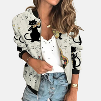Ladies Retro Bomber Jacket with Print – Zoë-F-XS-State of Style