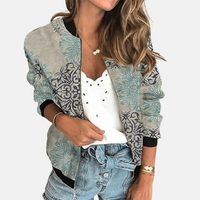 Ladies Retro Bomber Jacket with Print – Zoë-G-XS-State of Style
