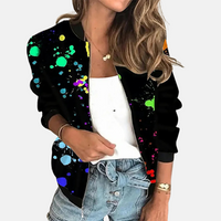 Ladies Retro Bomber Jacket with Print – Zoë-H-XS-State of Style