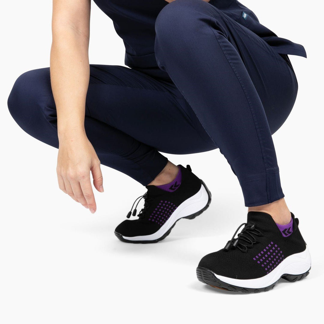 Ladies Sneakers - FlexiComfort-Black Purple-3.0-State of Style