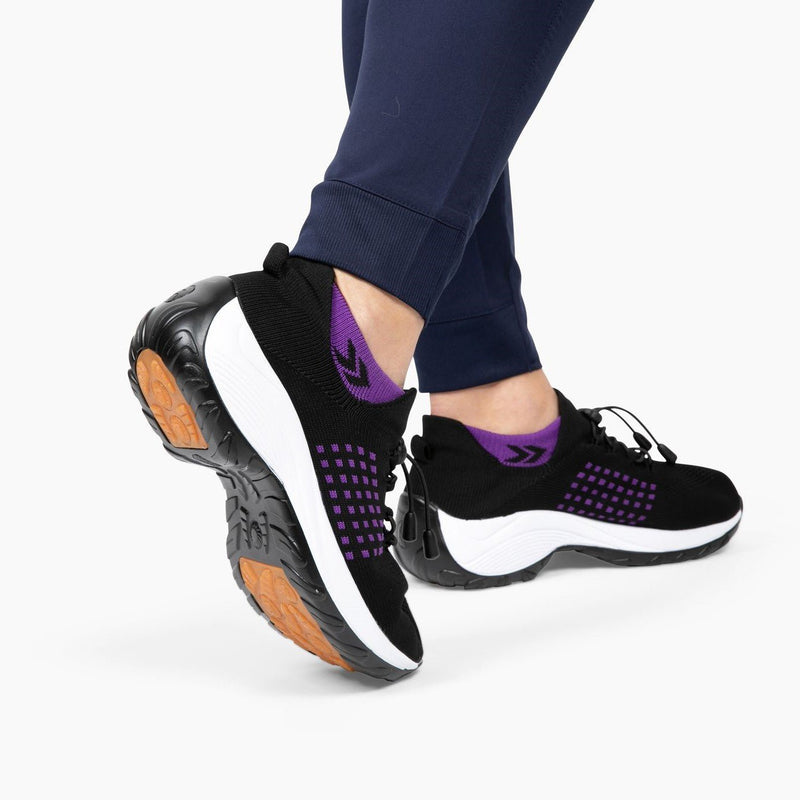 Ladies Sneakers - FlexiComfort-Black Purple-3.0-State of Style