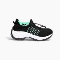 Ladies Sneakers - FlexiComfort-Black Sky Blue-3.0-State of Style