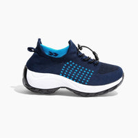 Ladies Sneakers - FlexiComfort-White Blue-3.0-State of Style