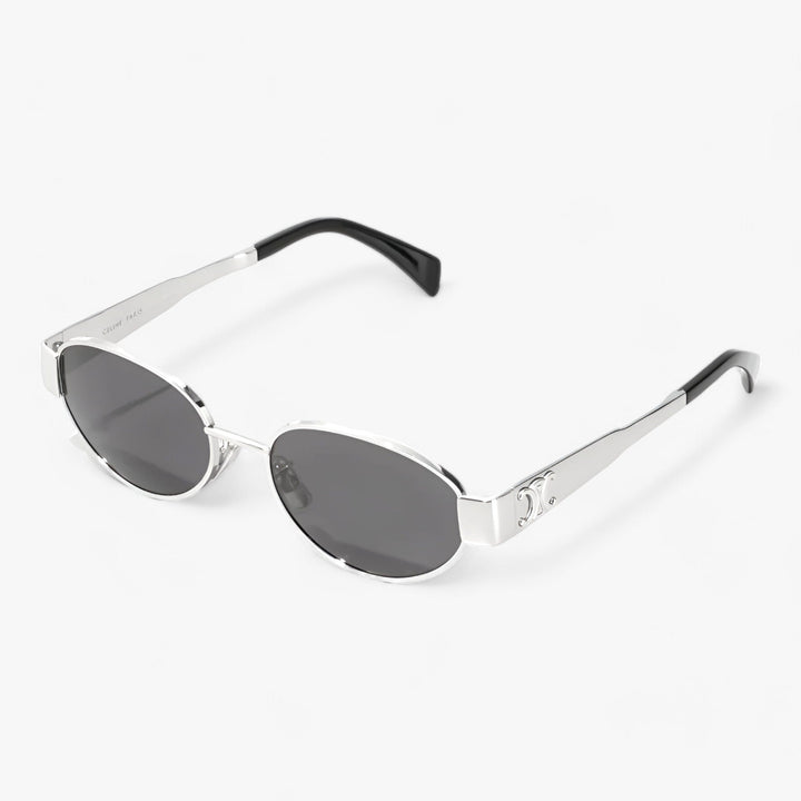 Ladies' sunglasses with UV protection & stylish acetate frame – Narella-Silver-State of Style