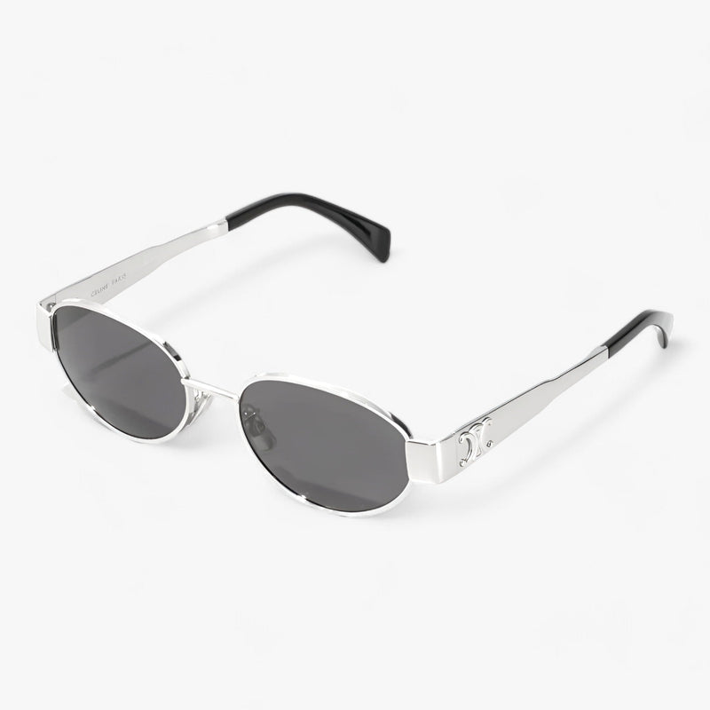 Ladies' sunglasses with UV protection & stylish acetate frame – Narella-Silver-State of Style