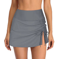 Ladies' swim shorts with side slit – Liv-Gray-XS-State of Style