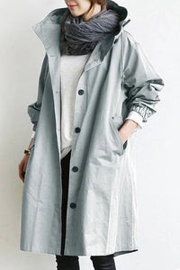 Ladies Trench Coat - Avalon-Light Grey-S-State of Style