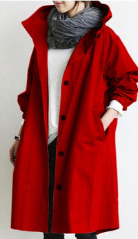Ladies Trench Coat - Avalon-Red-S-State of Style