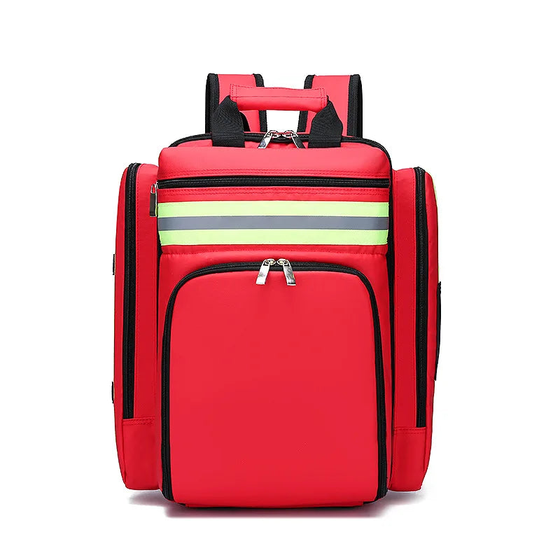 Large First Aid and Survival Backpack - RescueReady-Red-State of Style