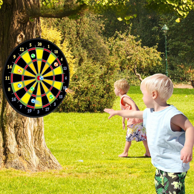 Large Kids' Dartboard with Sticky Balls & Darts – PlayTarget-State of Style