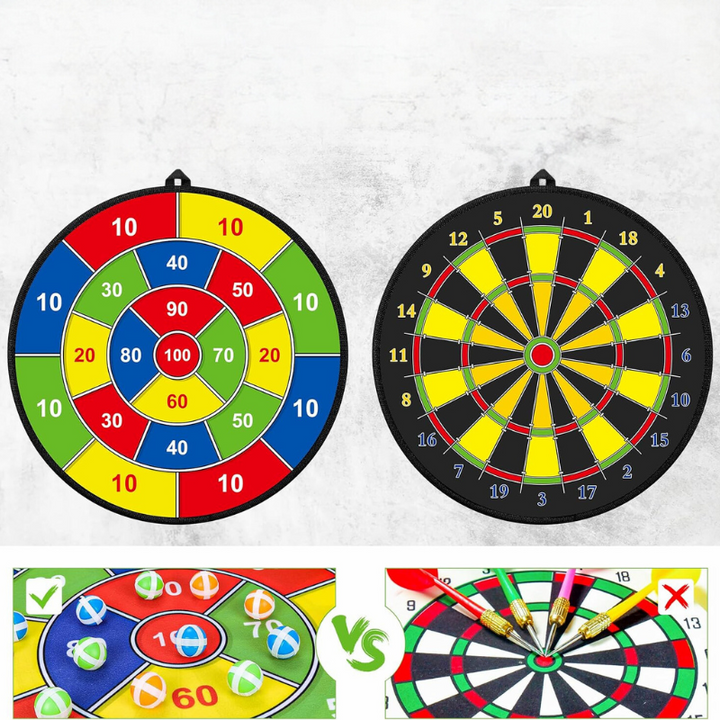 Large Kids' Dartboard with Sticky Balls & Darts – PlayTarget-State of Style