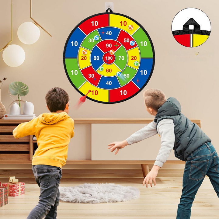 Large Kids' Dartboard with Sticky Balls & Darts – PlayTarget-State of Style