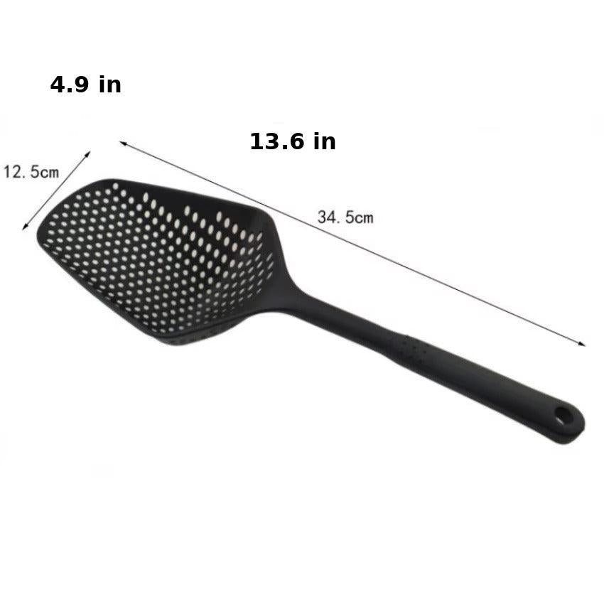 Large PP Kitchen Spoon for Draining and Serving - EasyDrain-Black-State of Style