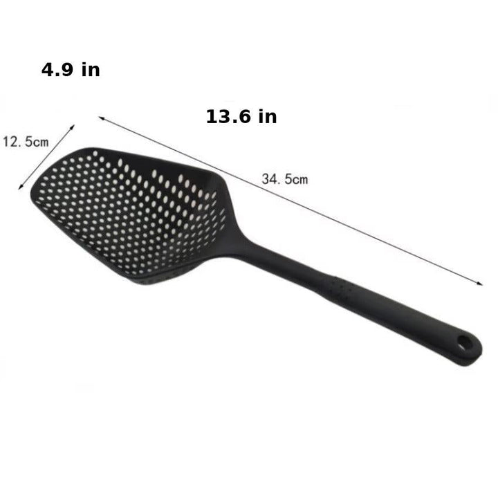 Large PP Kitchen Spoon for Draining and Serving - EasyDrain-Black-State of Style
