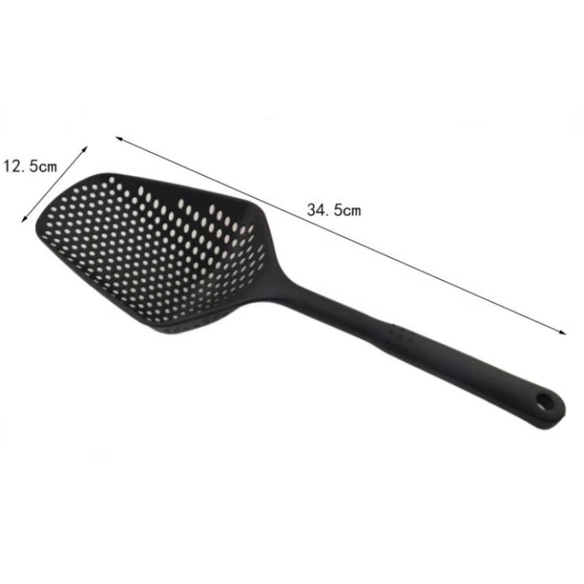 Large PP Kitchen Spoon for Straining and Serving - EasyDrain-Black-State of Style