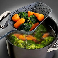 Large PP Kitchen Spoon for Straining and Serving - EasyDrain-Black-State of Style