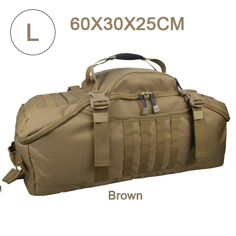 Large Tactical Duffel Bag and Backpack - TrailTrek Duffle-M-Black-State of Style