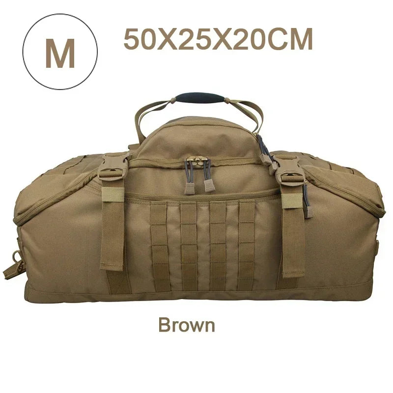 Large Tactical Duffel Bag and Backpack - TrailTrek Duffle-M-Black-State of Style