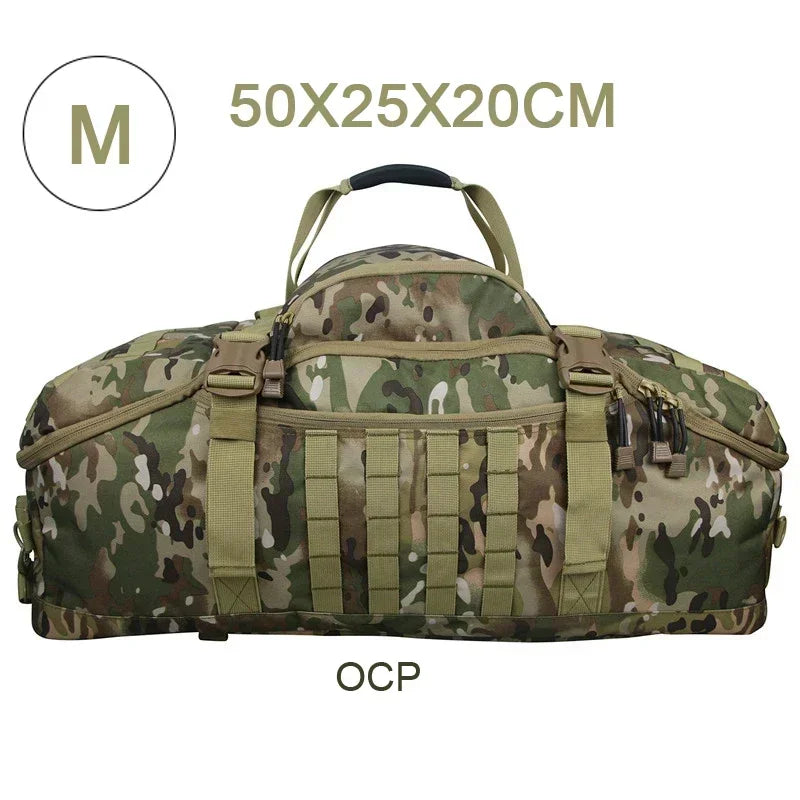 Large Tactical Duffel Bag and Backpack - TrailTrek Duffle-M-Black-State of Style