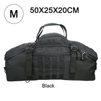 Large Tactical Travel Bag and Backpack - TrailTrek Duffle-Black-L-State of Style