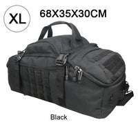 Large Tactical Travel Bag and Backpack - TrailTrek Duffle-Black-L-State of Style